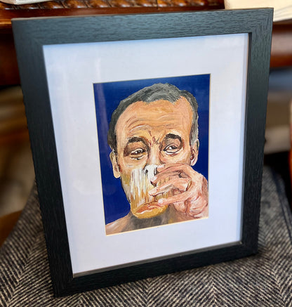 Bill Murray Drinking Bourbon Framed Print by Meredith Hogeland