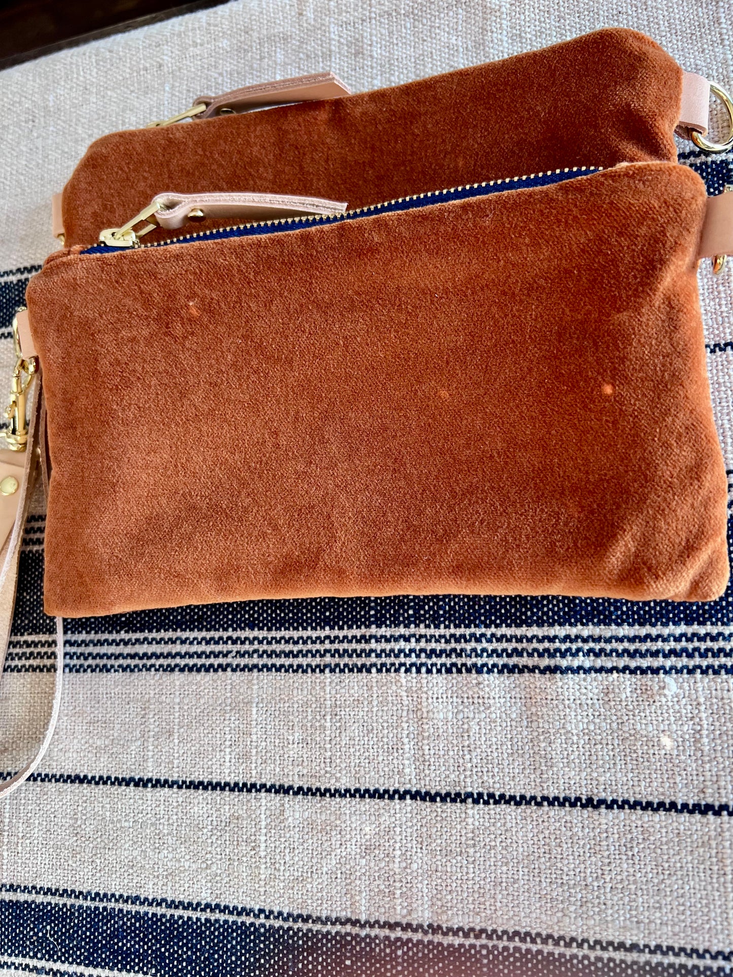 Sienna Velvet “Ellie” Wristlet Purse - Handmade by Erin Flett