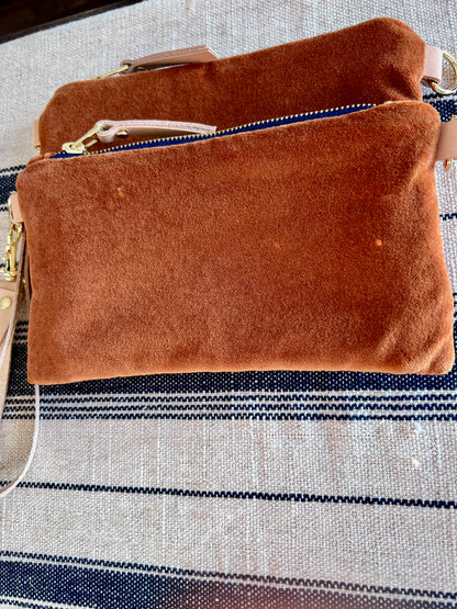 Sienna Velvet “Ellie” Wristlet Purse - Handmade by Erin Flett