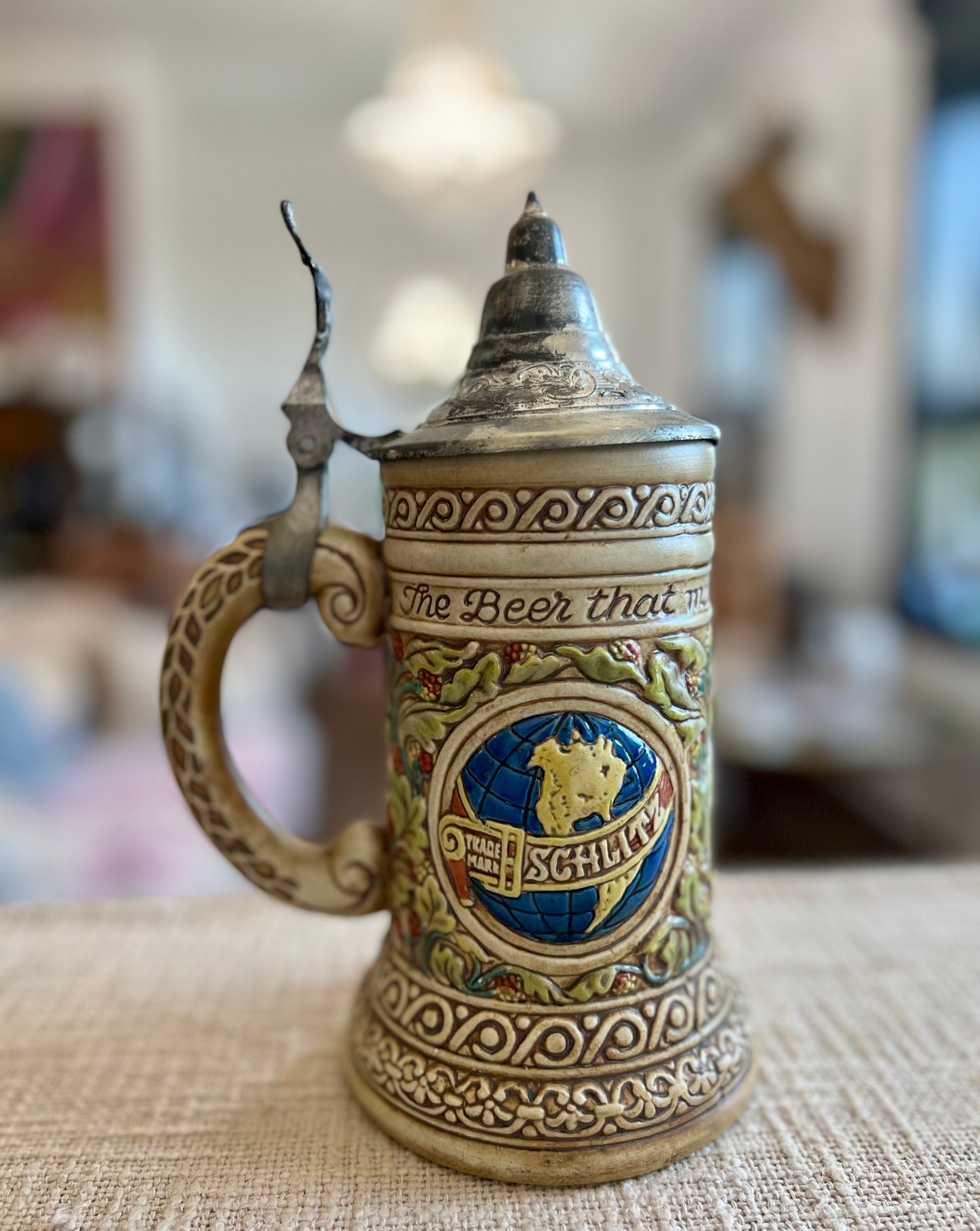 Vintage Schlitz Beer Stein – “The Beer That Made Milwaukee Famous”