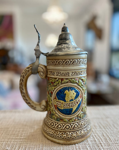 Vintage Schlitz Beer Stein – “The Beer That Made Milwaukee Famous”