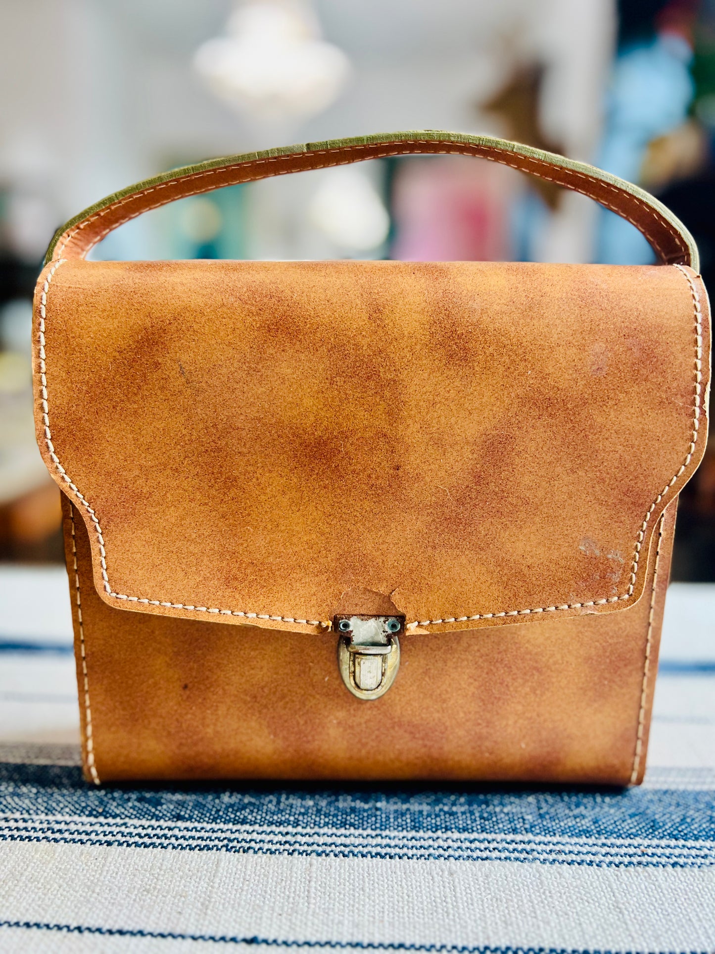 Vintage Mid-Century Travel Bar in Leather Case