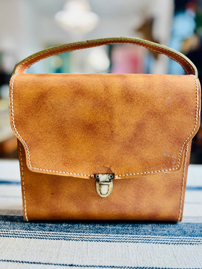 Vintage Mid-Century Travel Bar in Leather Case