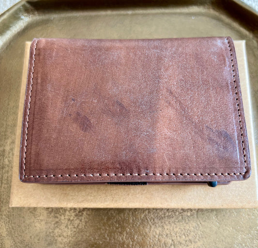 Brown Leather Smart Pop-up Wallet