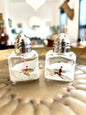 Skiers Small Hand-painted Salt & Pepper Shaker Set by Carol Moore