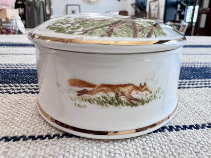 Equestrian Scene Fine Bone China Trinket Dish Made in Britain