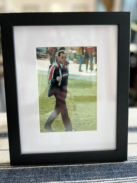 Coach Mike Ditka Flipping the Bird Framed Photo