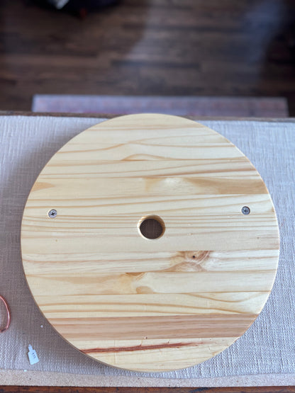 The Lazy Todd, Natural Finish - Handcrafted Patio Table Lazy Susan by Todd McDowell