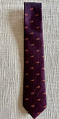 Burgundy Fox 100% Silk Handmade Necktie
