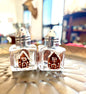 Gingerbread House Small Hand-painted Salt & Pepper Shaker Set by Carol Moore