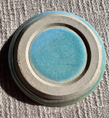 Robin’s Egg Blue Swirl Plate - Handmade by Ceramic Artist Natalie Zelman