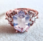 Lavender Quartz Hexagon 18kt Rose Gold Vermeil Ring - Size 7