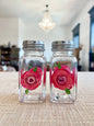 Hand-painted Salt & Pepper Shaker Set - Dusty Pink Rose