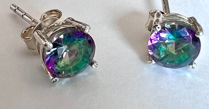 Mystic Topaz Stud Earrings