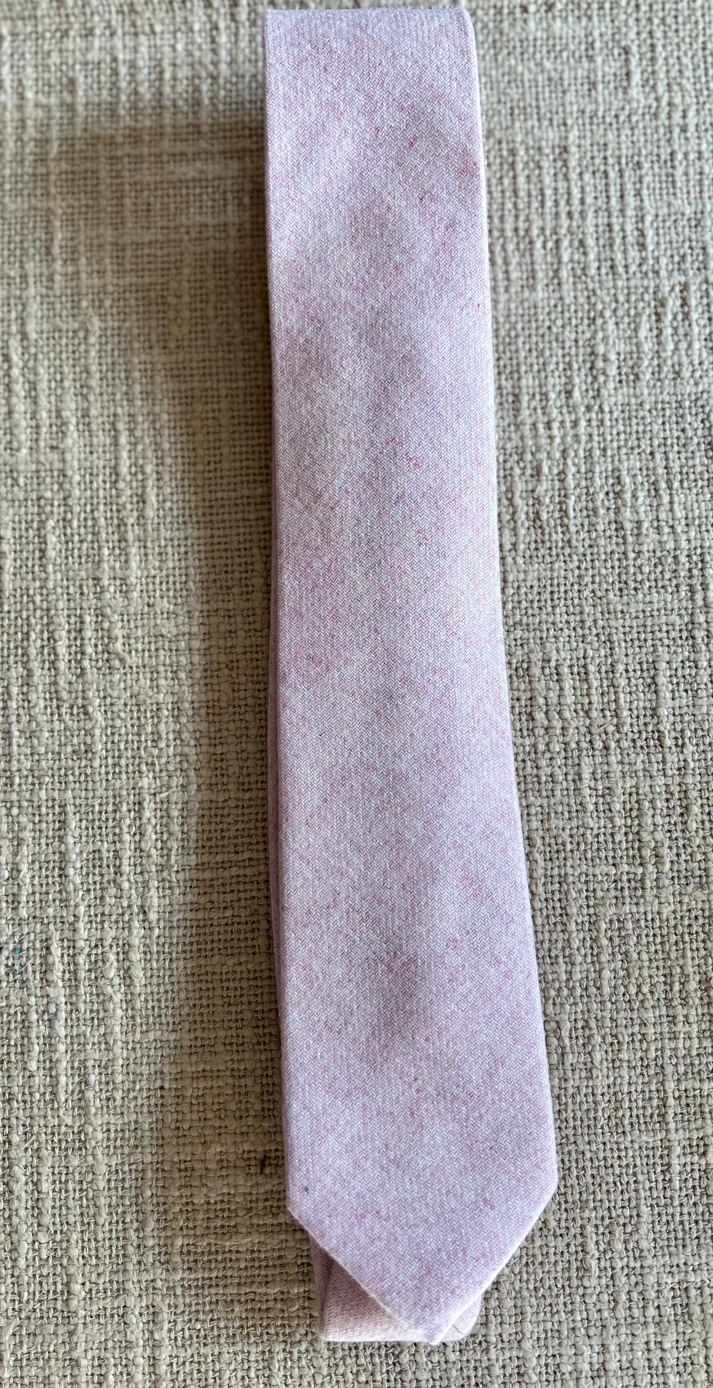 Pink 50% Wool/ 50% Viscose Handmade Necktie