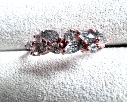 Rutilated Quartz & 14kt Rose Gold Vermeil Ring - Size 7