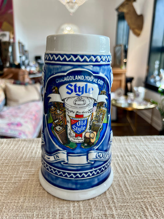 Vintage 1982 Old Style Beer Stein #22733