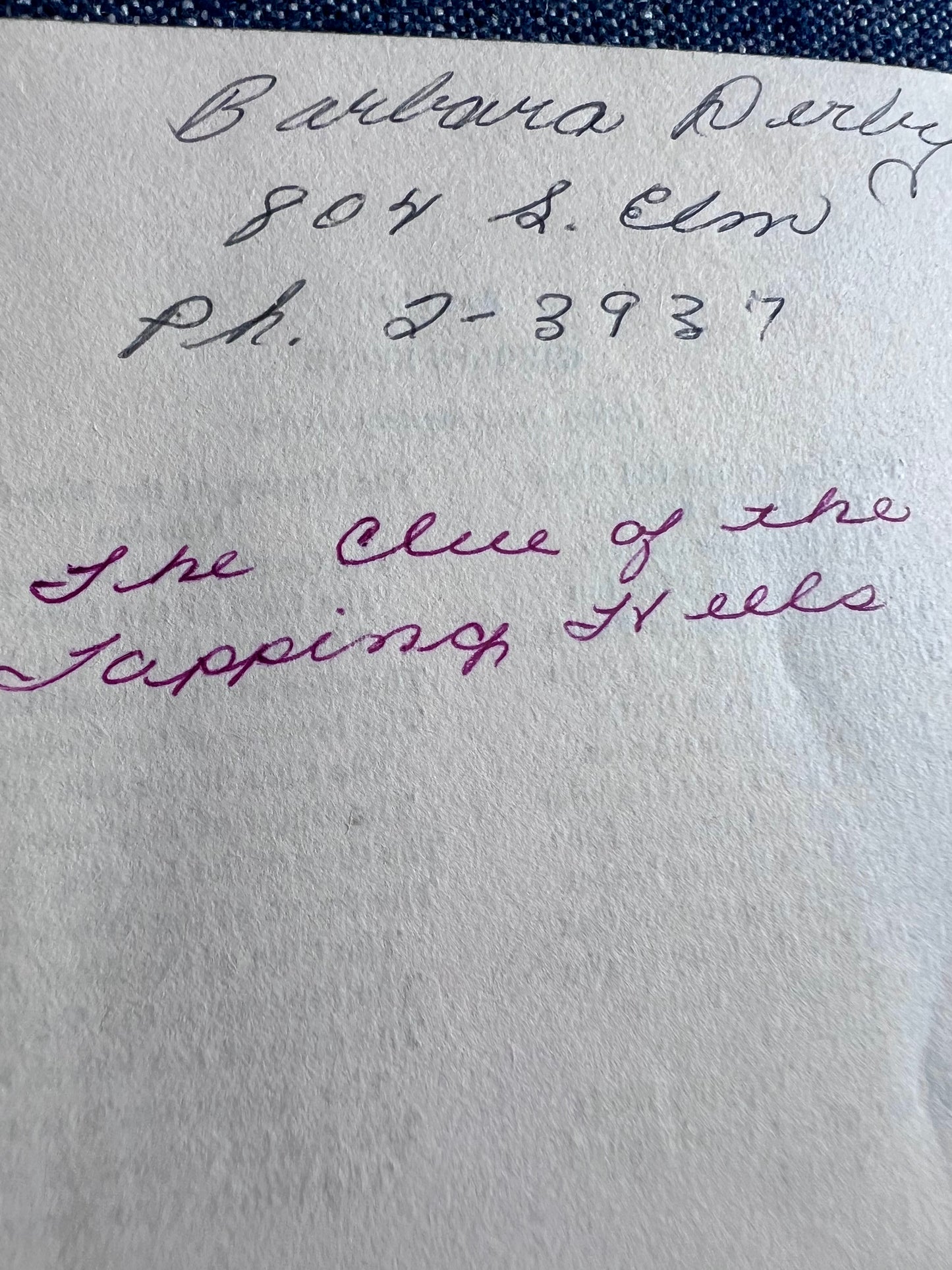 The Clue of the Tapping Heels - Nancy Drew Hardcover Book 1939 edition