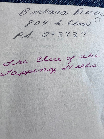 The Clue of the Tapping Heels - Nancy Drew Hardcover Book 1939 edition