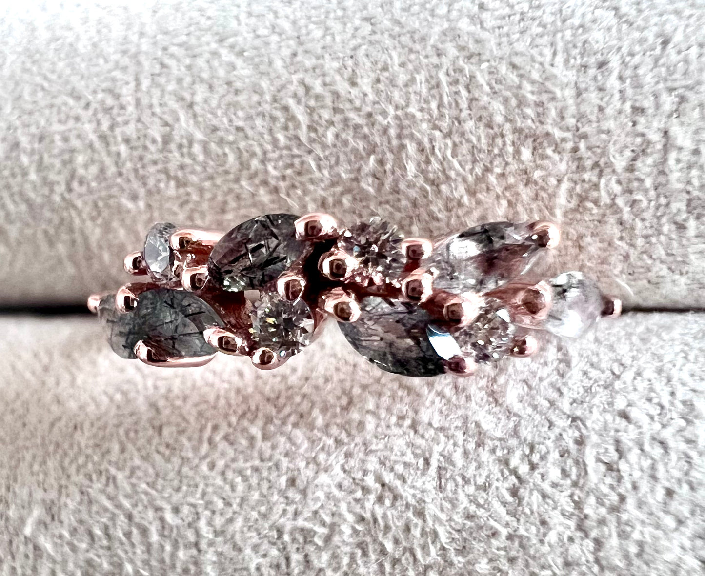 Rutilated Quartz & 14kt Rose Gold Vermeil Ring - Size 7