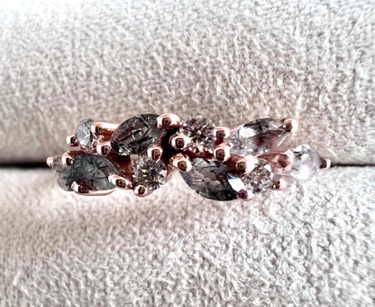 Rutilated Quartz & 14kt Rose Gold Vermeil Ring - Size 7