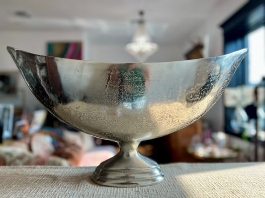 Raw Nickel Wine Cooler & Floral Vase