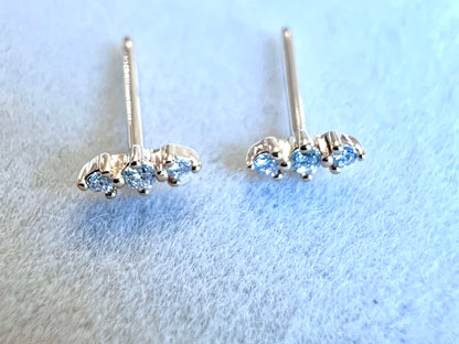 Diamond Trio & 14kt Solid Gold Earrings