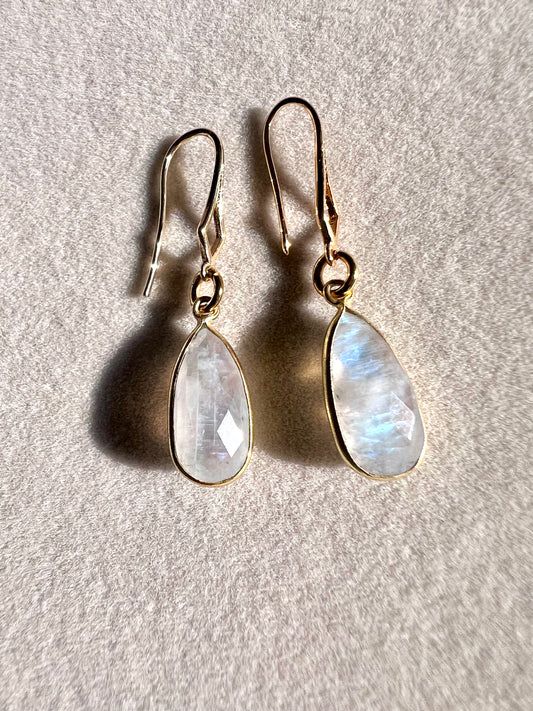 Moonstone Tear Drop Earrings