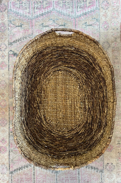 Handcrafted Natural Fiber Large Basket