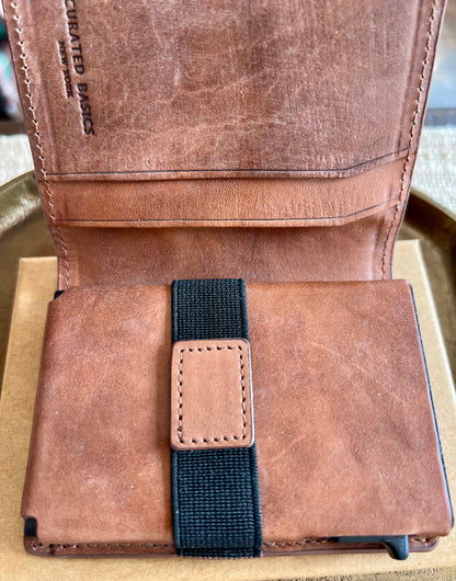 Brown Leather Smart Pop-up Wallet