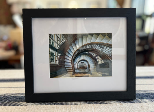 The Oriel Staircase at The Rookery Chicago Framed Landscape Photo