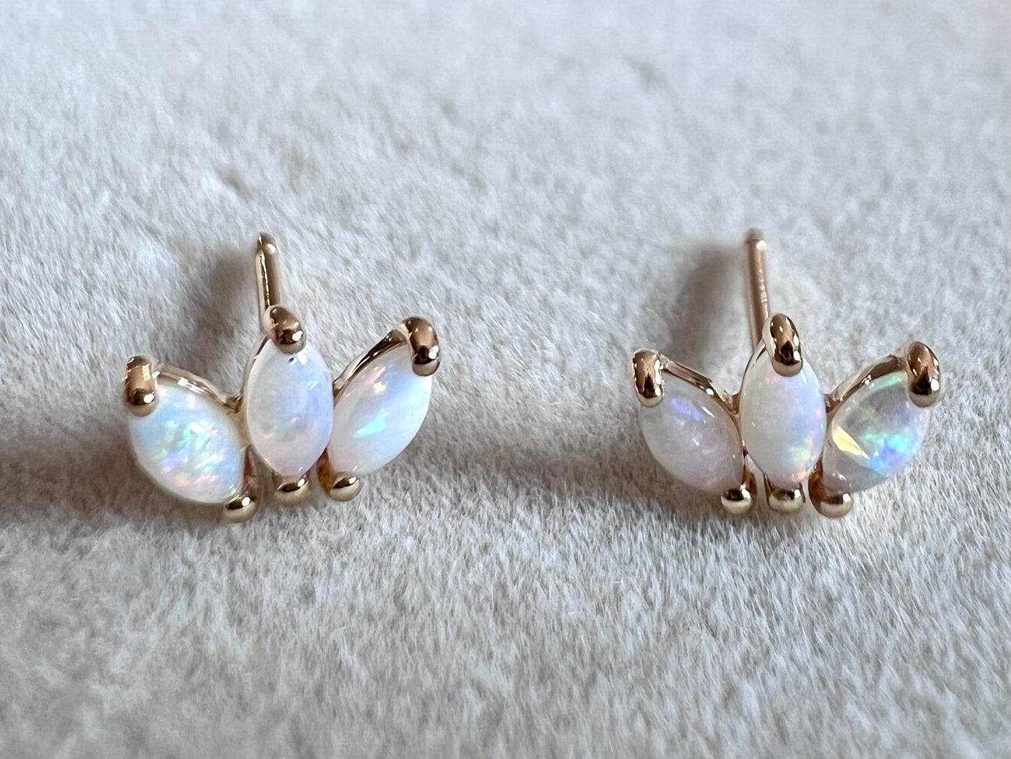 Nightbloom Earrings - Ethiopian Opals and Solid 14kt Gold