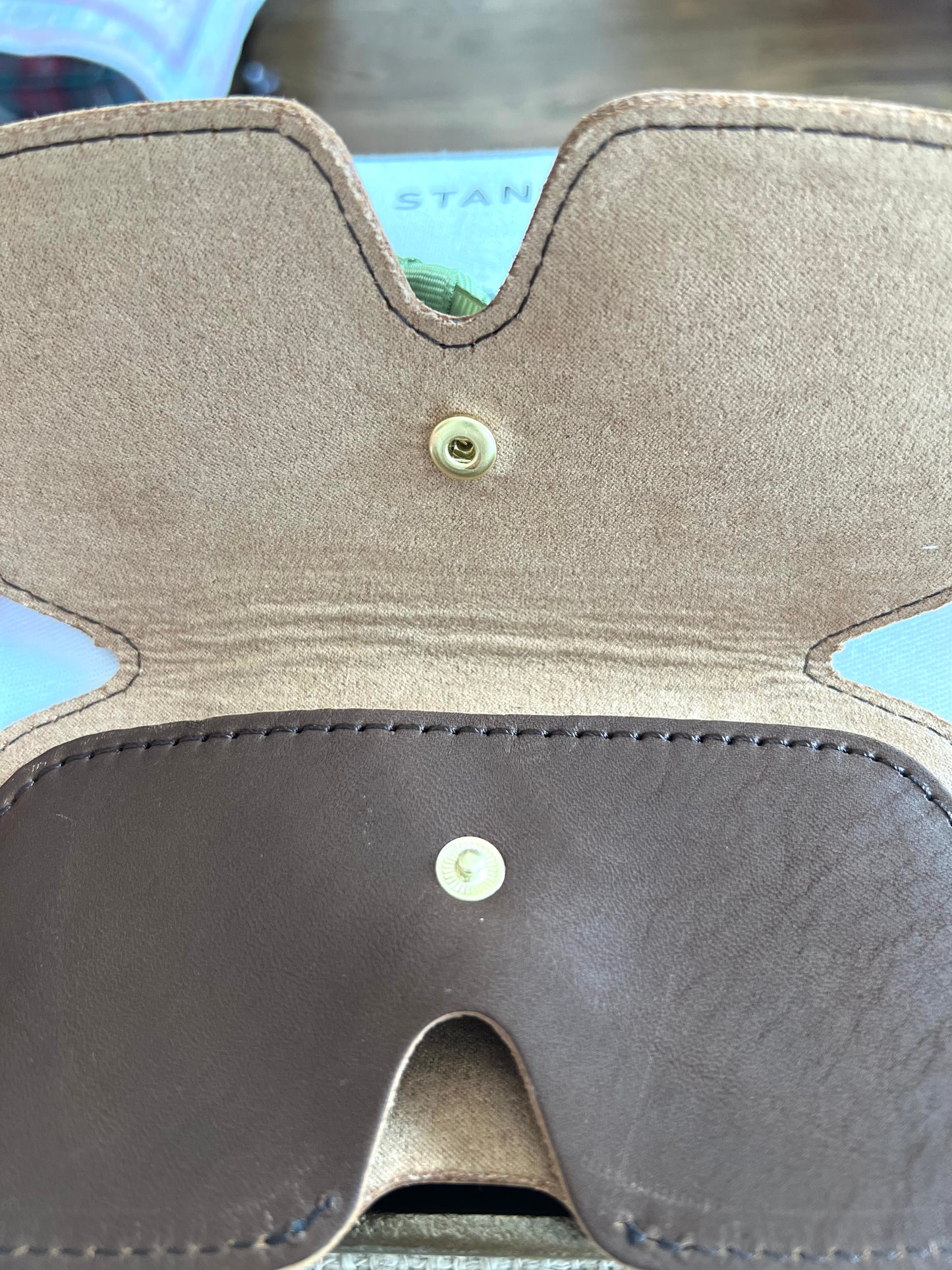 Chocolate Brown Full-Grain Leather Sunglasses Case