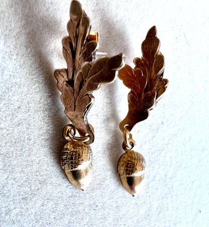 Acorn Brass Earrings