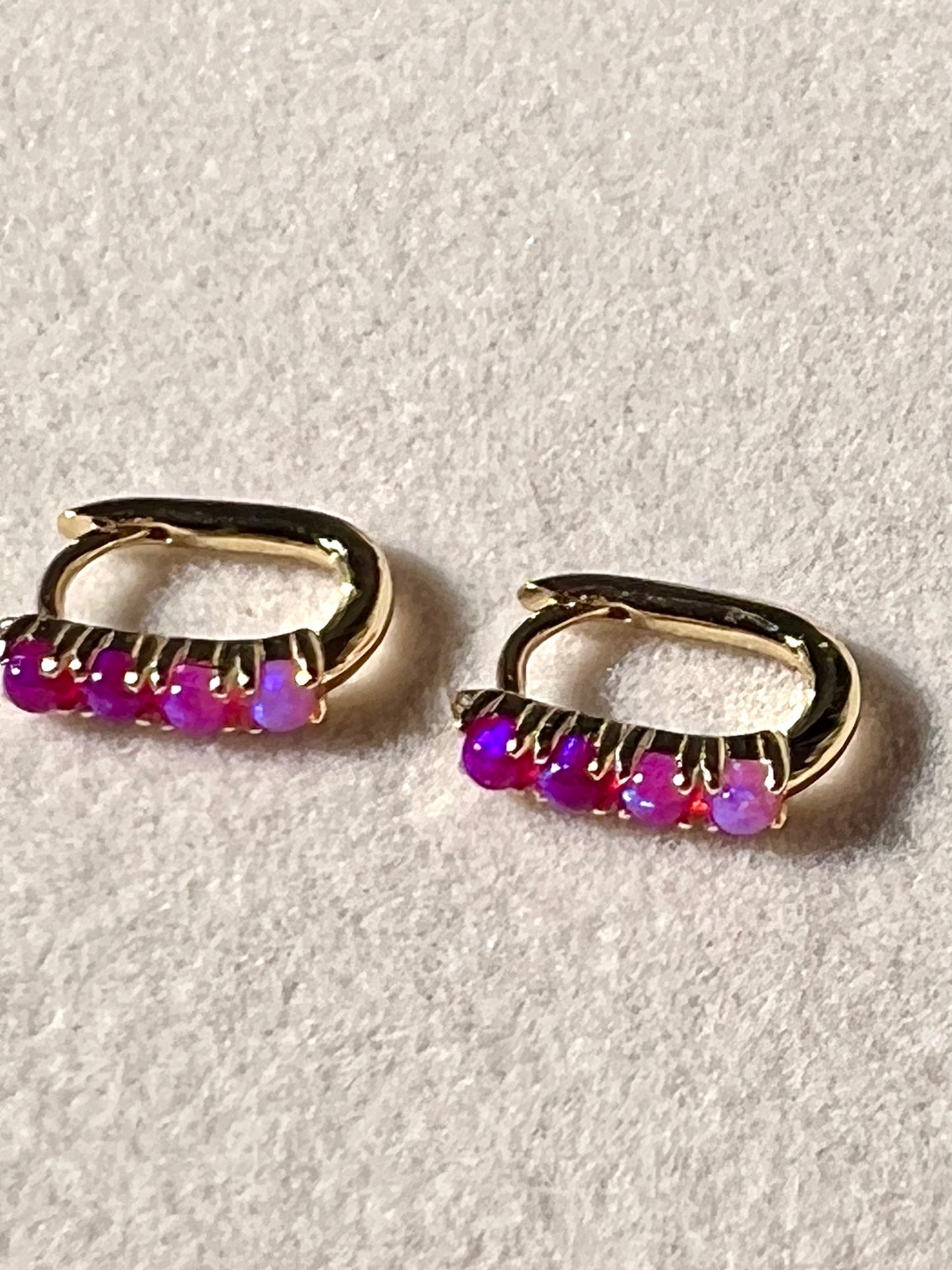 Pink Opal Ombre Earrings