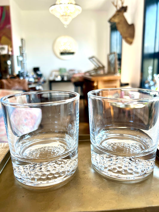 Golf Ball Crystal Double Old Fashioned Glasses, Set of 2 by Godinger