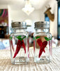 Chili Peppers Hand-painted Salt & Pepper Shaker Set by Carol Moore