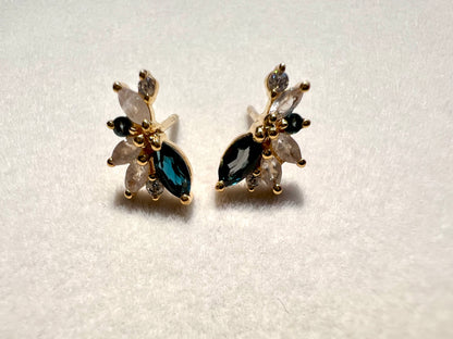London Blue Topaz & Rainbow Moonstone Earrings