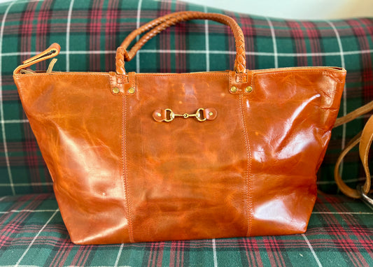 Chestnut Brown Distressed Leather Purse