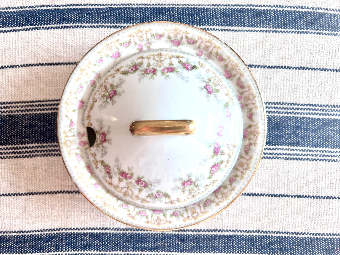 Antique Tressemann & Vogt Limoges France Covered Serving Dish, Circa 1892–1907
