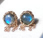 Labradorite Jellyfish Earrings – Hand-Crocheted in 14k Gold
