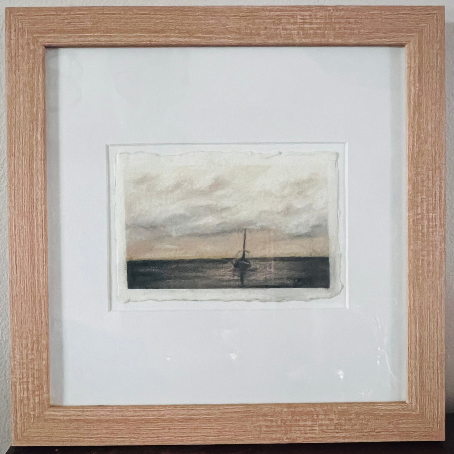 Sailboat Original Pastel Painting by Joy Merrell
