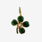 Four Leaf Clover Refashioned Vintage Enamel & Pearl Charm