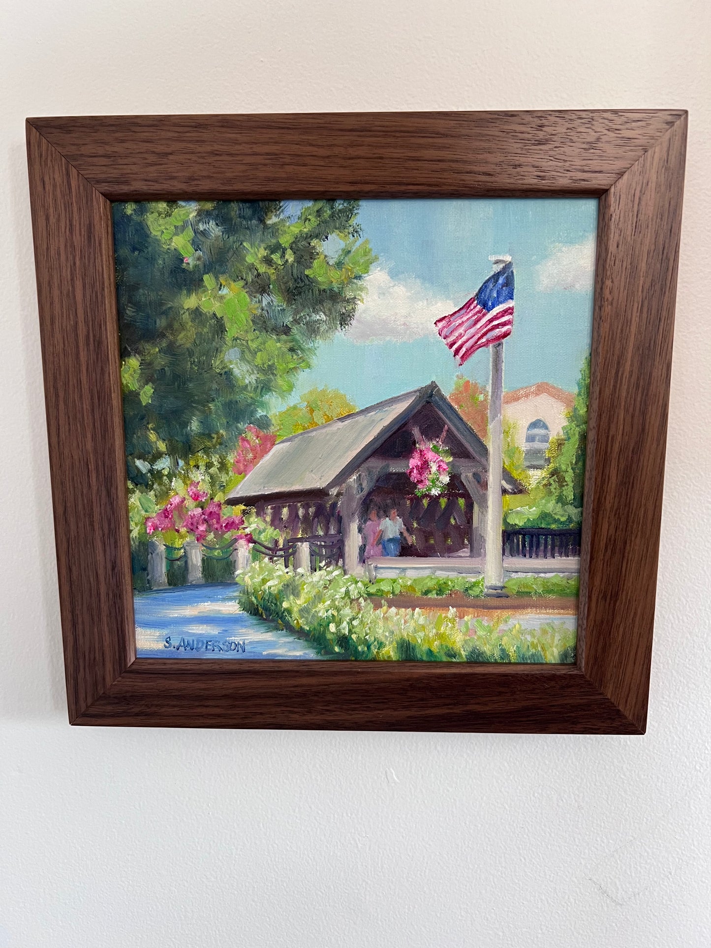 Riverwalk Stroll - Original Painting by Susan Anderson