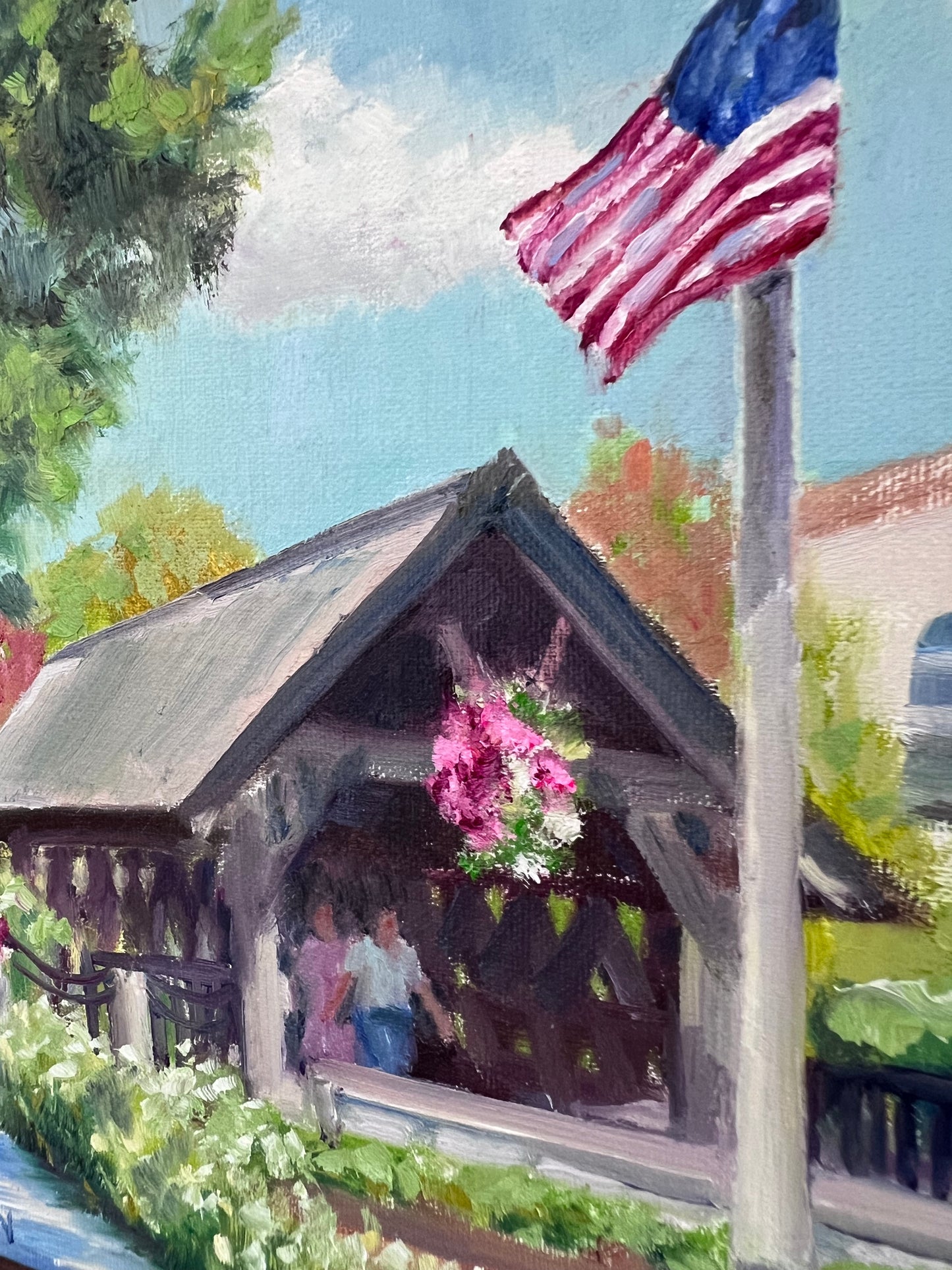 Riverwalk Stroll - Original Painting by Susan Anderson