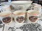 Vintage Tom & Jerry Hunting Scene Punch Bowl & Cups Set