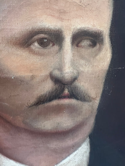 Vintage European Gentlemen Portrait Painting