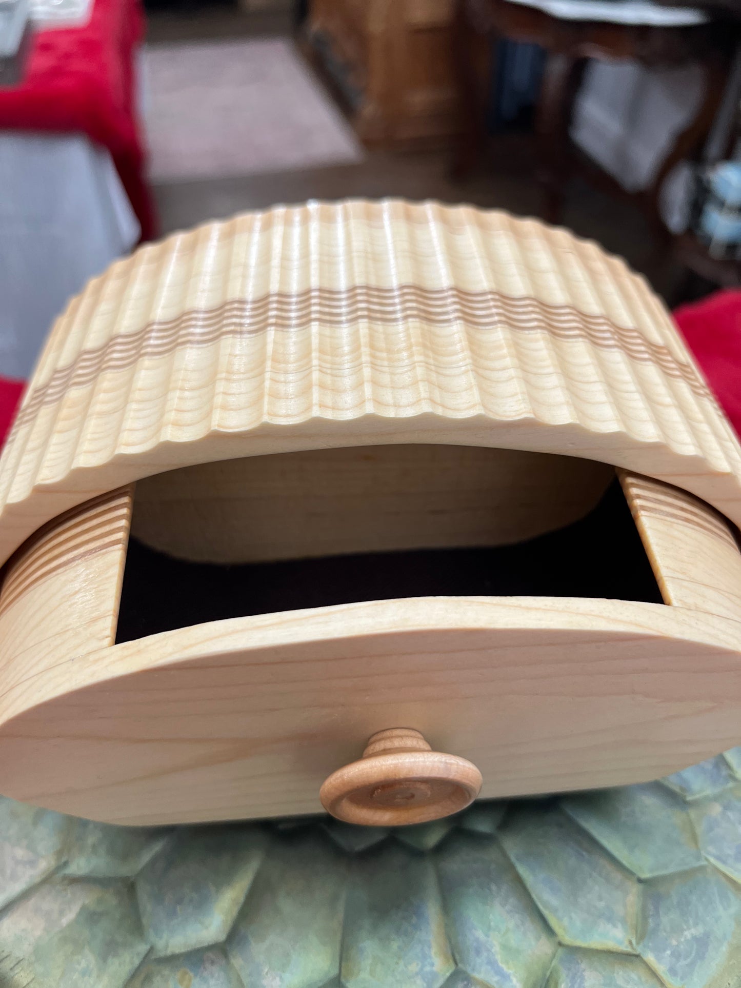 Hand Carved Wood Box by Ken Baltuska V