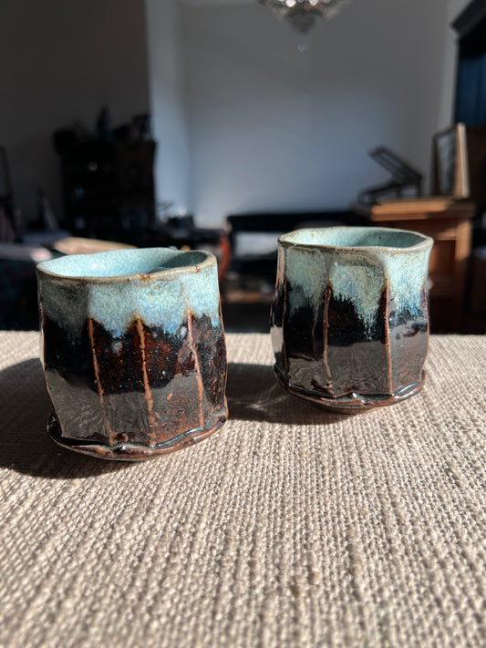 Wild Clay and Glaze Faceted Cup by Matt Fishman Pottery