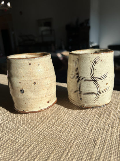 Wild Clay Yunomi White Slip Cup by Matt Fishman Pottery